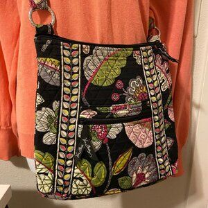 Vera Bradley Rosy Posies Crossbody Purse – Retired – Adjustable Strap